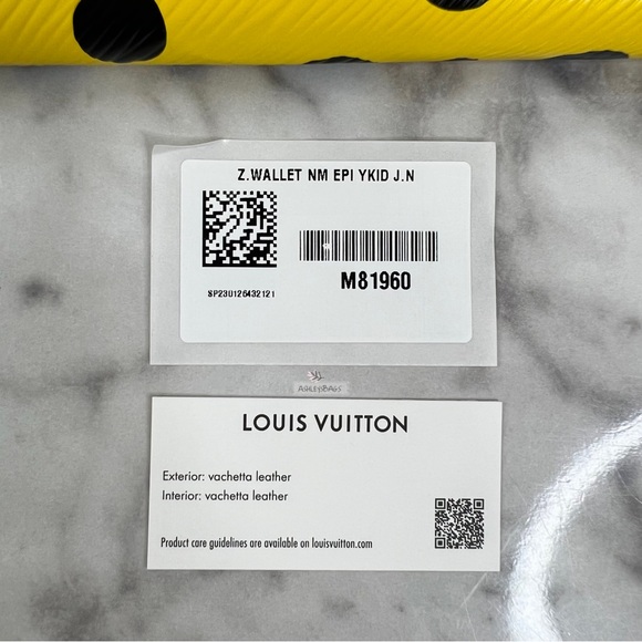 Louis Vuitton x Yayoi Kusama Zippy Wallet Epi Leather In Jaune Noir - Picture 16 of 16